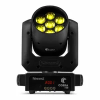 BeamZ Moving Head COBRA 712 - Typ: Moving Head - Leuchtmittel: LED - Ausstattung: Lüfter - Farbwechsler - DMX-fähig - Funktionen: Wash
