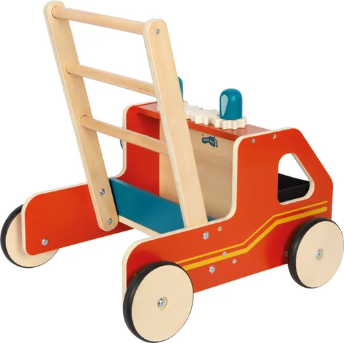 small foot Lauflernwagen Feuerwehr - Altersempfehlung ab: 12 Monaten - Detailfarbe: Rot - Material: Filz - Gummi - Holz - Metall - Nachhaltigkeit: Nicht angegeben - Produkttyp Lauflerner: Schiebewagen - Höhenverstellbar: Keine Angaben