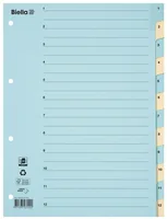BIELLA Kartonregister 210g A4 46244100U blau/gelb 1-12
