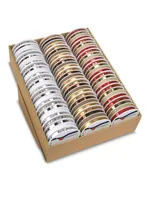 Pattberg Geschenkband Glitter Star 1 cm x 20 m, Gold - Breite: 10 mm - Länge: 20 m - Verpackungseinheit: 1 Stück - Detailfarbe: Gold - Band-Art: Geschenkband