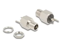 DeLOCK Connector DC 5.5 x 2.5 mm female bulkhead soldering version - Hexagon 20 V / 9 A