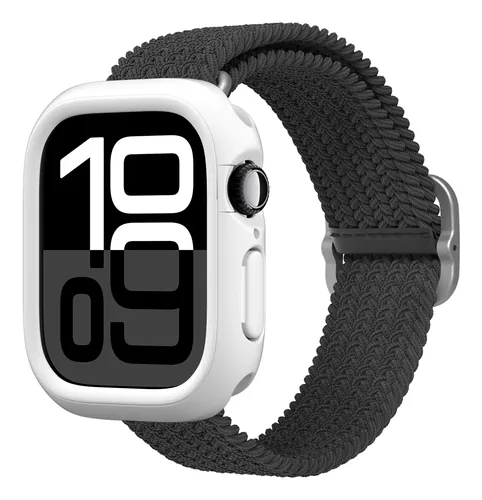 Rhinoshield Displayschutz Bumper Case Apple Watch 10 46 mm White - Zubehörtyp: Displayschutz - Kompatible Hersteller: Apple - Kompatible Smartwatches: Apple Watch Series 10 46mm - Farbe: Weiss