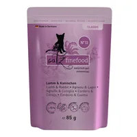 catz finefood Nassfutter No.11 Lamm & Kaninchen, 85 g - Tierbedürfnis: Verdauung - Magen & Darm - Lebensphase: Adult (1-7 Jahre) - Produkttyp: Alleinfutter - Packungsgrösse: 85 g - Fleischsorte: Kaninchen - Lamm - Tierart: Katze