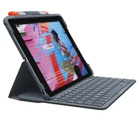 Logitech Tablet Tastatur Cover Slim Folio iPad 10.2 (7. - 9. Gen.) - Verbindungsmöglichkeiten: Bluetooth - Tastaturlayout: QWERTZ (CH) - Kompatible Hersteller: Apple - Bildschirmdiagonale: 10.2  - Detailfarbe: Schwarz - Graphit - Tablet Kompatibilität: iP