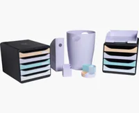 EXACOMPTA Papierkorb Ecobin 15 l 45364D Aquarel, malve