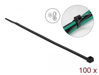 Delock Kabelbinder Schwarz 200 mm x 4.8 mm, 100 Stück - Breite: 4.8 mm - Länge: 200 mm - Produkttyp: Kabelbinder - Ausstattung Kabelmanagement: Keine - Verpackungseinheit: 100 Stück - Material: Polyamid (PA)