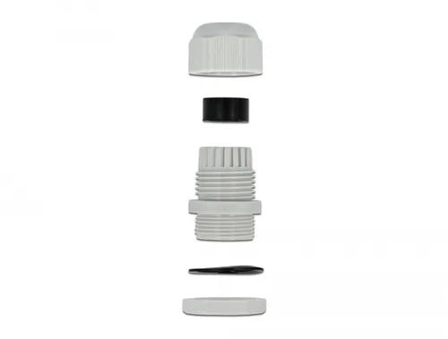 DeLOCK Cable Gland PG9 10 pieces grey