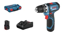 Bosch Professional Akku-Bohrschrauber GSR 12 V-15 FC Kit 2x 2.0 Ah - Produktkategorie: Bohrschrauber - Werkzeugaufnahme: Wechselsystem - Ausstattung: Mit 2 Akkus - 1 Ladegerät & Koffer - Set: Ja - Kapazität Wattstunden: 48 Wh - Akkusystem: Bosch Professio