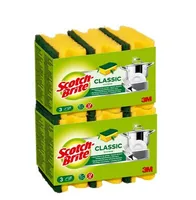 Scotch-Brite Schwamm Scotch-Brite Classic 6 Stück - Materialtyp: Kunststoff - Material: Schaumstoff - Eigenschaften: Keine Eigenschaft - Zertifikate: Keine Zertifizierung - Fleckenradierer: Nein - Geeignete Oberflächen: Porzellan - kratzfeste Oberflächen 
