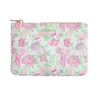 Rico Design Etui La Vie en Rose 14 x 10 cm, Grün/Rosa - Breite: 10 cm - Höhe: 14 cm - Tiefe: 1.6 cm - Gefüllt: Nein - Etui-Art: Accessoires-Tasche - Material: Polyester