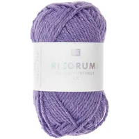 Rico Design Ricorumi Twinkly Twinkly 25 g, Lila - Packungsgrösse: 1 Stück - Länge: 52 m - Material: Polyester - Baumwolle - Detailfarbe: Lila - Waschbar bei: 30 °C - Nadelstärke: 3 mm - 4 mm