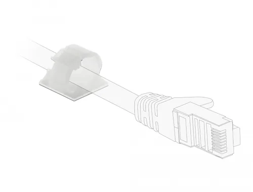 DELOCK Kabelhalter Verschlussclip selbstkl.schraubbar natur