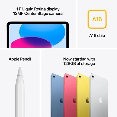 Apple iPad 128 Go 27,9 cm (11") Wi-Fi 6 (802.11ax) iPadOS 18 Rose