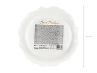 Partydeco Einwegteller mit Goldrand 18.5 cm, 6 Stück, Weiss - Produkttyp: Einwegteller - Materialtyp: Papier - Material: Pappe - Detailfarbe: Weiss - Verpackungseinheit: 6 Stück