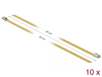 DELOCK Edelstahlkabelbinder L 300 x B 4,6 mm gelb 10 Stück