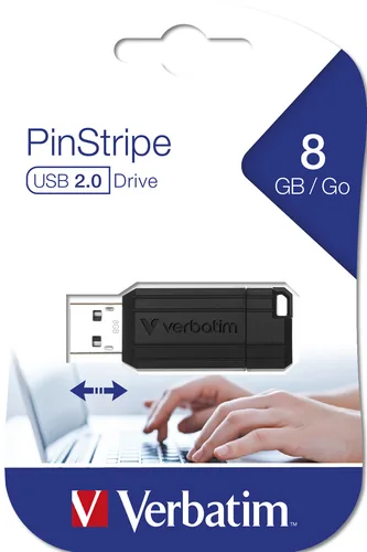 Verbatim PinStripe USB-Stick 8 GB USB Typ-A 2.0 Schwarz