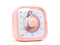 PiepEi Küchentimer Rainbow Ride, Hellrosa - Funktionen: Alarm - Materialtyp: Kunststoff - Material: Kunststoff - Detailfarbe: Pink - Displaytyp: Analog