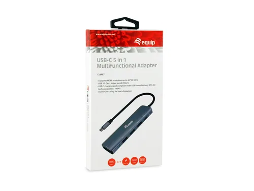 Equip Dock 5-1 USB-C->HDMI,3xUSB-A,100W USB-C 0.25m