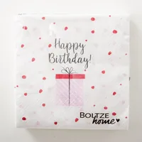 Boltze Papierservietten Happy Birthday 17 cm x 17 cm, 20 Stück - Material: Papier - Holz - Grösse: 17 cm x 17 cm - Eigenschaften: Keine Eigenschaft - Anzahl Lagen: 3 - Motiv: Geburtstag - Produkttyp: Papierservietten