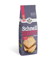 Bauck Mühle Backmischung Schnellbrot 5-Korn 475 g - Nährwertangabe pro: 100 g - Energiegehalt (in kj): 1443 KJ - Energiegehalt (in kcal): 341 Kcal - Fett: 1.8 g - Produkttyp: Brot - Davon gesättigte Fettsäuren: 0.4 g
