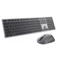DELL KM7321W clavier Souris incluse Bureau RF sans fil + Bluetooth Gris, Titane