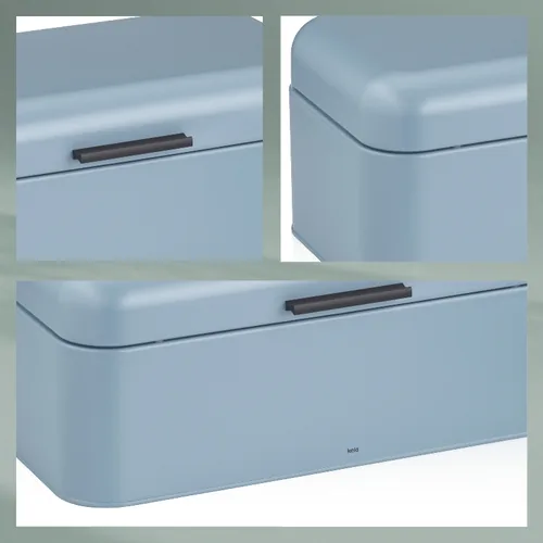 Kela Brotkasten Frisca Klein, Blau - Brotvariante: Brot - Material: Metall - Detailfarbe: Blau - Inkl. Schneidebrett: Nein