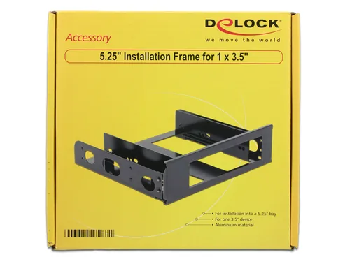Delock 5.25-Einbaurahmen für 1x 3.5-HDD/SDD - Zubehörtyp: HDD/SSD Montageset