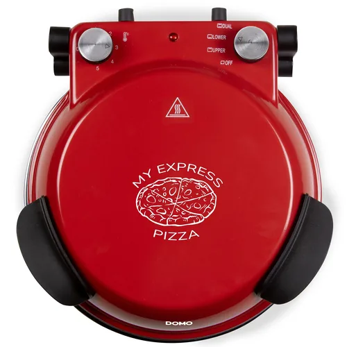 Domo Pizzaofen DO9284PZ - Anzahl Personen: 1 - Detailfarbe: Rot - Leistung: 1200 W - Produkttyp: Pizzamaker