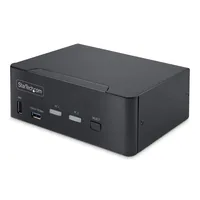 STARTECH.COM 2-Port Dual-Monitor DisplayPort KVM Switch DP 1.4 8K 60Hz 4K 144Hz 2x USB 3.2 10Gbps Ports KVM Umschalter