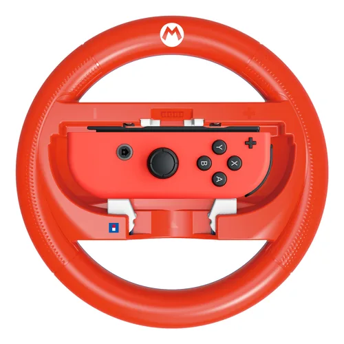 Hori Lenkrad Mario Kart Wheel Attachment – Mario [NSW2/NSW] Rot - Plattform: Nintendo Switch - Nintendo Switch 2 - Verbindungsmöglichkeiten: Keine - Controller Typ: Lenkrad - Detailfarbe: Blau - Rot