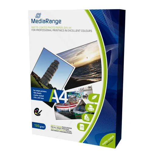 MediaRange Papier Inkjet matt A4 130g 100 Blatt