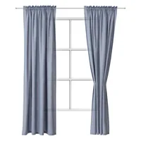 Urbanara Tagvorhang Solana Helles Graublau 2er Set 140 x 245 cm - Breite: 140 cm - Höhe: 245 cm - Eigenschaften: Keine Eigenschaft - Zertifikate: Keine Zertifizierung - Motiv: Kein - Detailfarbe: Blaugrau