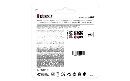 KINGSTON 8GB -  microSDHC -  Industrial -  C10 -  A1 -  pSLC -  Card + SD Adapter