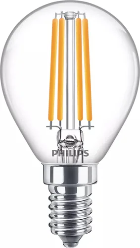 Philips Lampe LEDcla 60W E14 P45 WW CL ND Warmweiss (WW) - Energieeffizienzklasse EnEV 2020: E - Lampensockel: E14 - Farbtemperatur Kelvin: 2700 K - Gesamtleistung: 6.5 W - Dimmbar: nicht dimmbar - Zusätzliche Ausstattung: EyeComfort