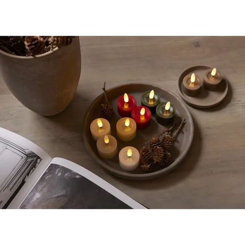Star Trading LED Teelichter Set 2 Pack Flow 5 cm – Beige - Betriebsart: Akkubetrieb - Fernbedienung: Nein - Aussenanwendung: Nein - Timerfunktion: Ja - Set: Ja - Durchmesser: 4 cm
