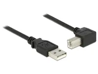 Delock USB 2.0-Kabel  USB A - USB B 1 m - Kabeltyp: Anschlusskabel - Detailfarbe: Schwarz - USB Standard: 2.0 (480 Mbps) - Länge: 1 m - USB Anschluss 2 (Endgerät): USB B - Geschlecht Anschluss 2 (Endgerät): Male (Stecker)