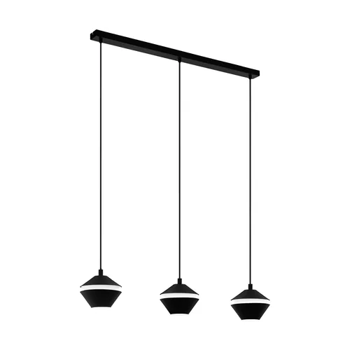 EGLO Leuchten Pendelleuchte PERPIGO 3x GU10, Schwarz/Weiss - Betriebsart: Netzbetrieb - Lampensockel: GU10 - Farbtemperatur Kelvin: 3000 K - Gesamtleistung: 15 W - Farbwiedergabeindex CRI: 80 - Dimmbar: dimmbar