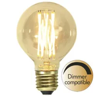 Star Trading Lampe Vintage Gold G80 3.7 W (25 W) E27 Warmweiss (WW) - Energieeffizienzklasse EnEV 2020: G - Lampensockel: E27 - Farbtemperatur Kelvin: 1800 K - Gesamtleistung: 3.7 W - Dimmbar: dimmbar - Zusätzliche Ausstattung: Keine