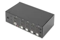 Digitus KVM Switch, 4 Port, Dual Display, 4K, HDMI®
