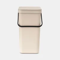 Brabantia Recyclingbehälter Sort & Go 16 l, Beige - Anzahl Behälter: 1 - Fassungsvermögen: 16 l