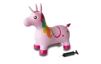 Jamara Hüpftier Einhorn bunt mit Pumpe