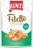 Rinti Nassfutter Filetto Huhn + Gemüse in Jelly, 100 g - Tierbedürfnis: Kein besonderes Bedürfnis - Geschmacksrichtung: Gemüse - Geflügel - Zertifikate: Keine Zertifizierung - Fleischsorte: Gemüse - Huhn - Packungsgrösse: 100 g - Futtereigenschaft: Ohne k