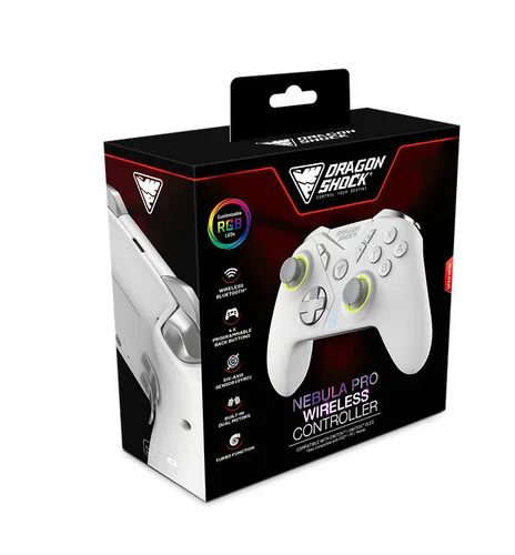 Dragonshock Nebula Pro White Bluetooth Gamepad Nintendo Switch
