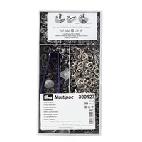 Prym Druckknöpfe Jersey Ring 10 mm, 200 Stück - Detailfarbe: Silber
