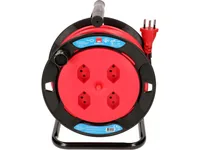 Max Hauri Kabelrolle V2 15 m Rot - Schutzklasse: Keine - Detailfarbe: Rot - Schwarz - Kinderschutz: Nein - Aussenanwendung: Nein - Steckertyp Ausgang: T13 - Material: Kunststoff