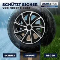Werkthor Radzierblende Werkthor Radkappen 13 Zoll 4er Set 13 - Grösse: 13 - Detailfarbe: Schwarz - Silber