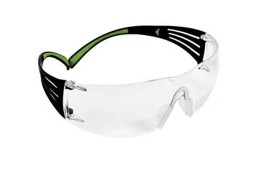 3M Schutzbrille SecureFit 420 mit +2.0 Dioptrie, Transparent - Grössentyp: Normalgrösse - Brillenglasfarbe: Transparent - Detailfarbe: Grün - Schwarz - Grössensystem: EU - Grösse: Standard - Zielgruppe: Unisex