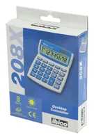 Ibico Taschenrechner 208X - Typ: Taschenrechner - Stromversorgung: Solarbetrieb - Detailfarbe: Blau - Weiss - Displaytyp: LCD - Programmierbar: Nein - Anzahl Zeilen: 1 ×