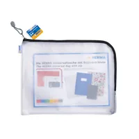 HERMA Etui Mesh Bag 36 x 28 cm, Schwarz - Breite: 36 cm - Höhe: 28 cm - Gefüllt: Nein - Etui-Art: Etui - Material: EVA - Detailfarbe: Weiss - Schwarz