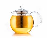 Creano Teekanne 1.3 l, Transparent - Material: Borosilikatglas - Detailfarbe: Transparent - Filtertyp: Edelstahlfilter - Fassungsvermögen: 1.3 l - Kompatible Kochfelder: Manuell - nicht für Kochfelder